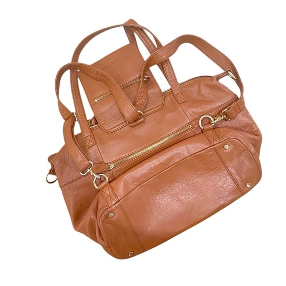 Lily Jade Madeline convertible tote Brandy caramel pebble leather backpack - Picture 8 of 16